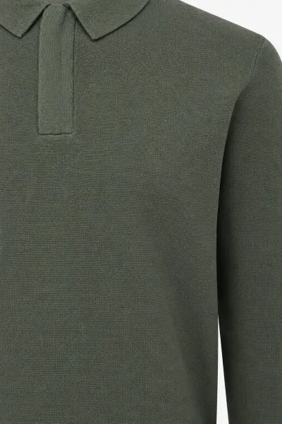 Longsleeve Polo Zip | Groen