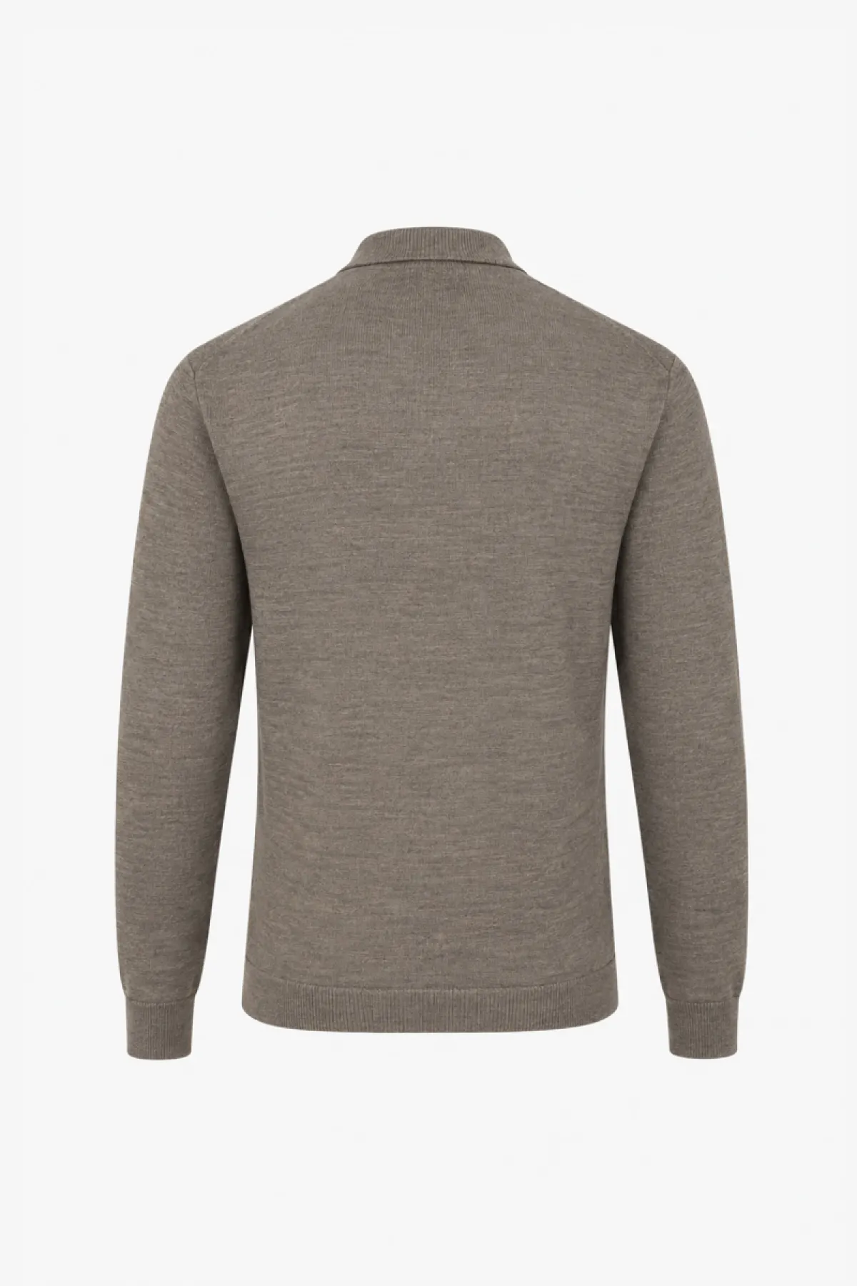 Longsleeve Polo Zip | Taupe
