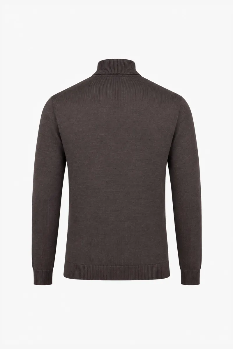 Rollneck Trui | Donkerbruin