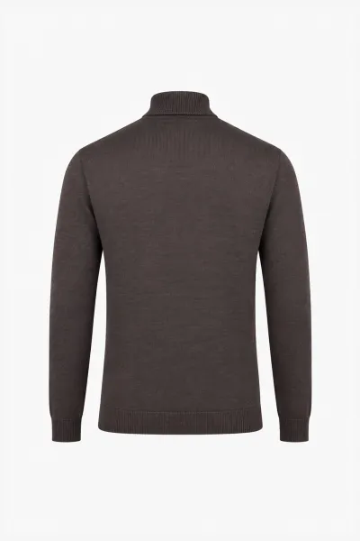 Rollneck Trui | Donkerbruin