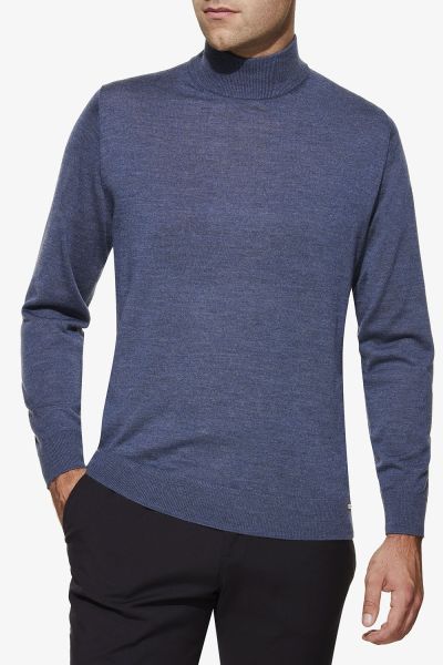Wollen turtle blauw