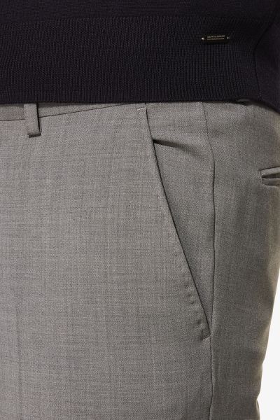 Wol stretch pantalon grijs