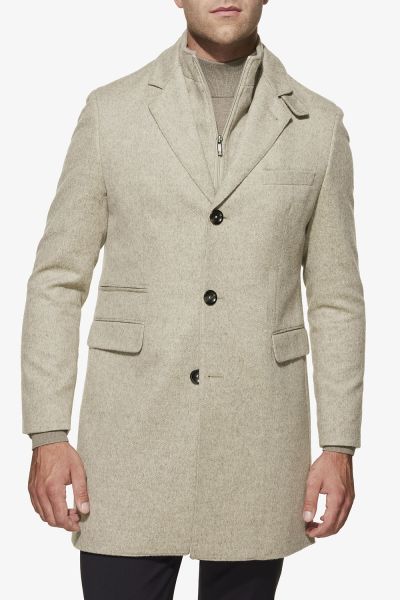 Wollen coat moreno bruin