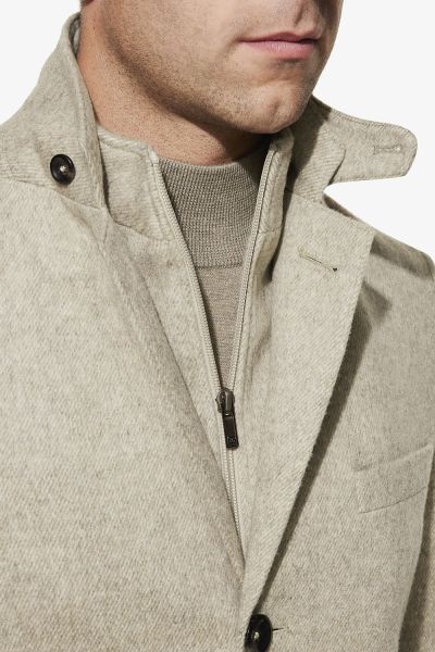 Wollen coat moreno bruin