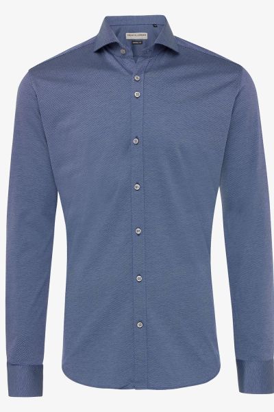 Dynamic jersey shirt fashion-fit blauw