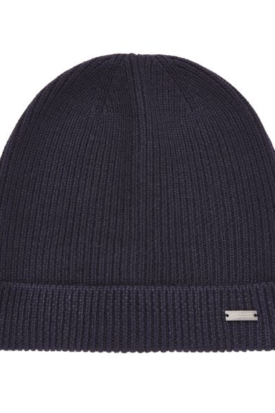 Wollen muts donkerblauw