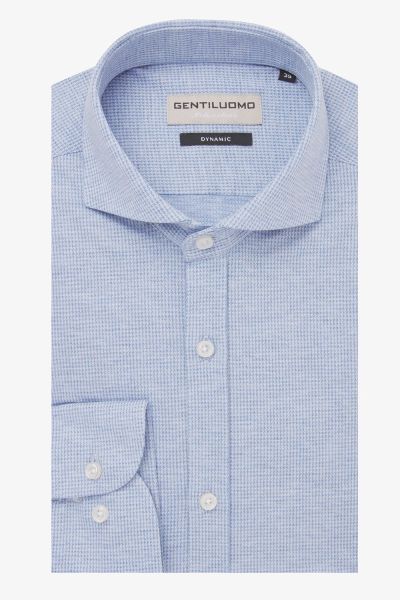 Dynamic overhemd fashion-fit blauw print