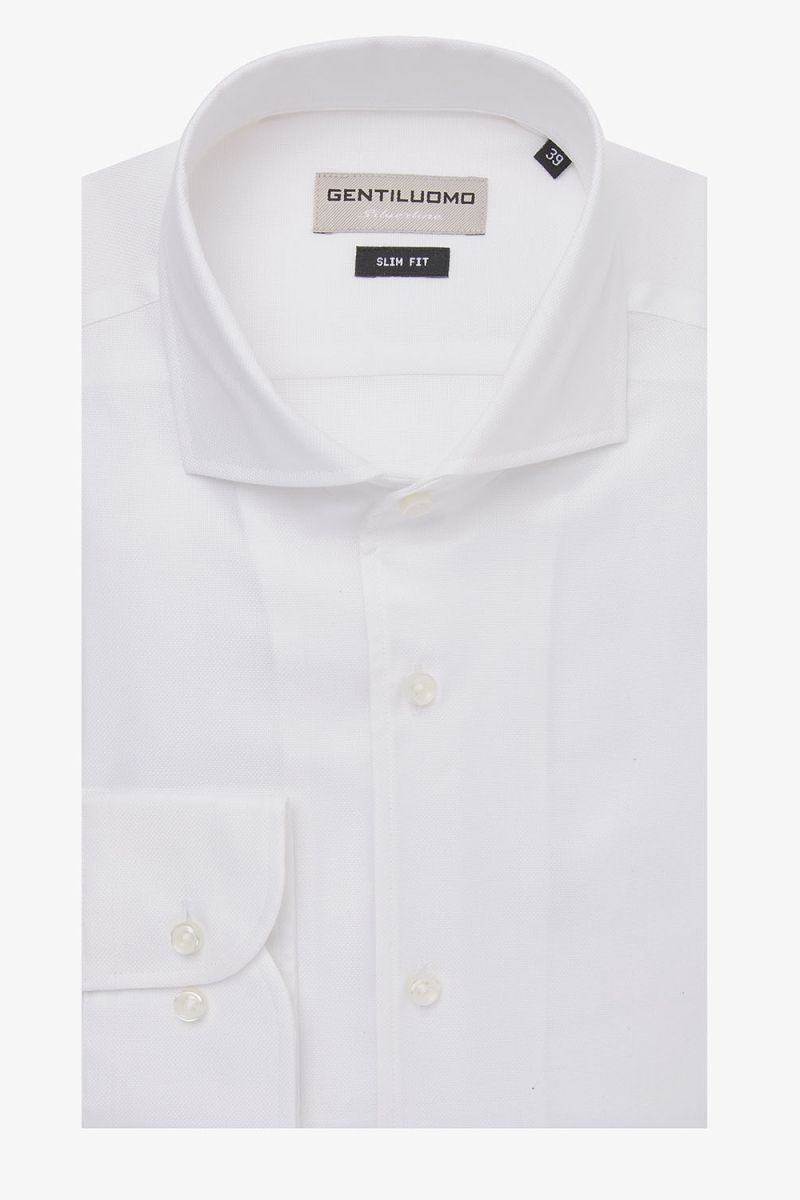 Overhemd one-piece collar wit