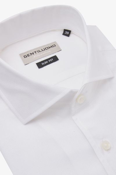 Overhemd one-piece collar wit