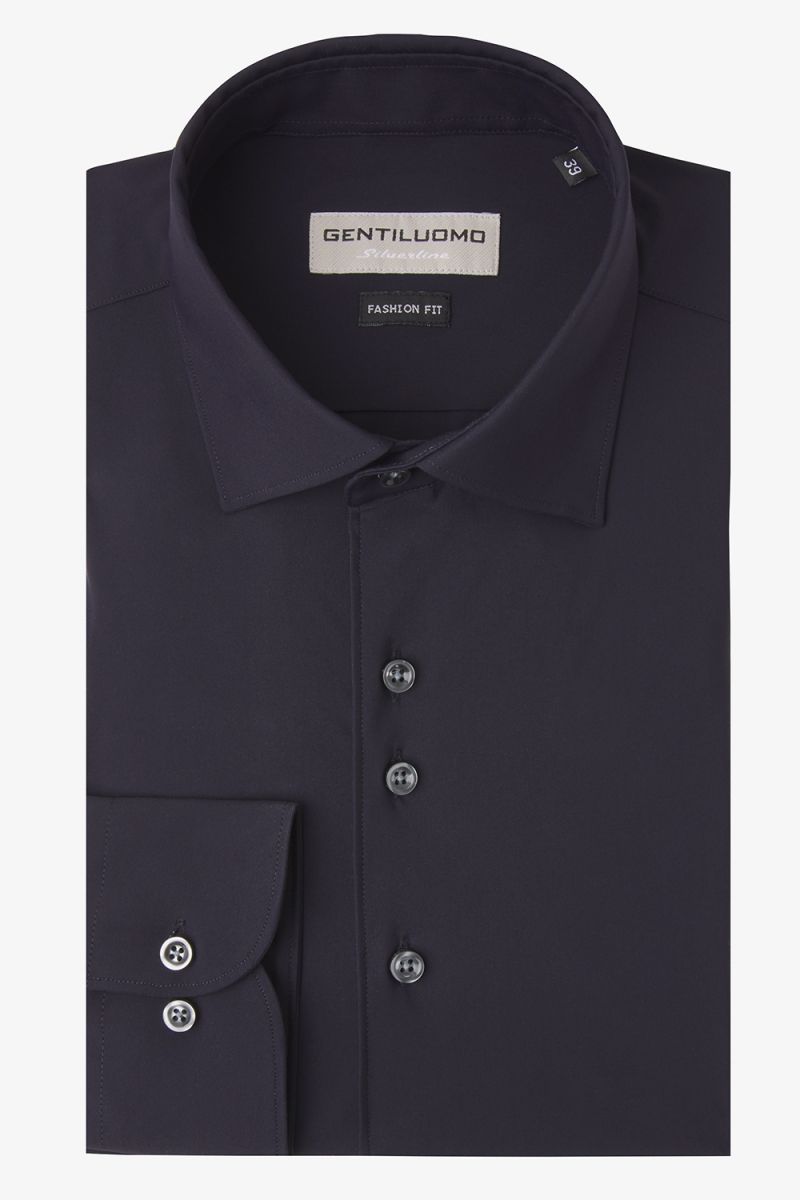 Overhemd Fashion-fit Donkerblauw