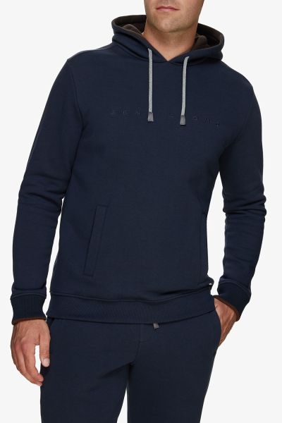 Logo hoodie donkerblauw