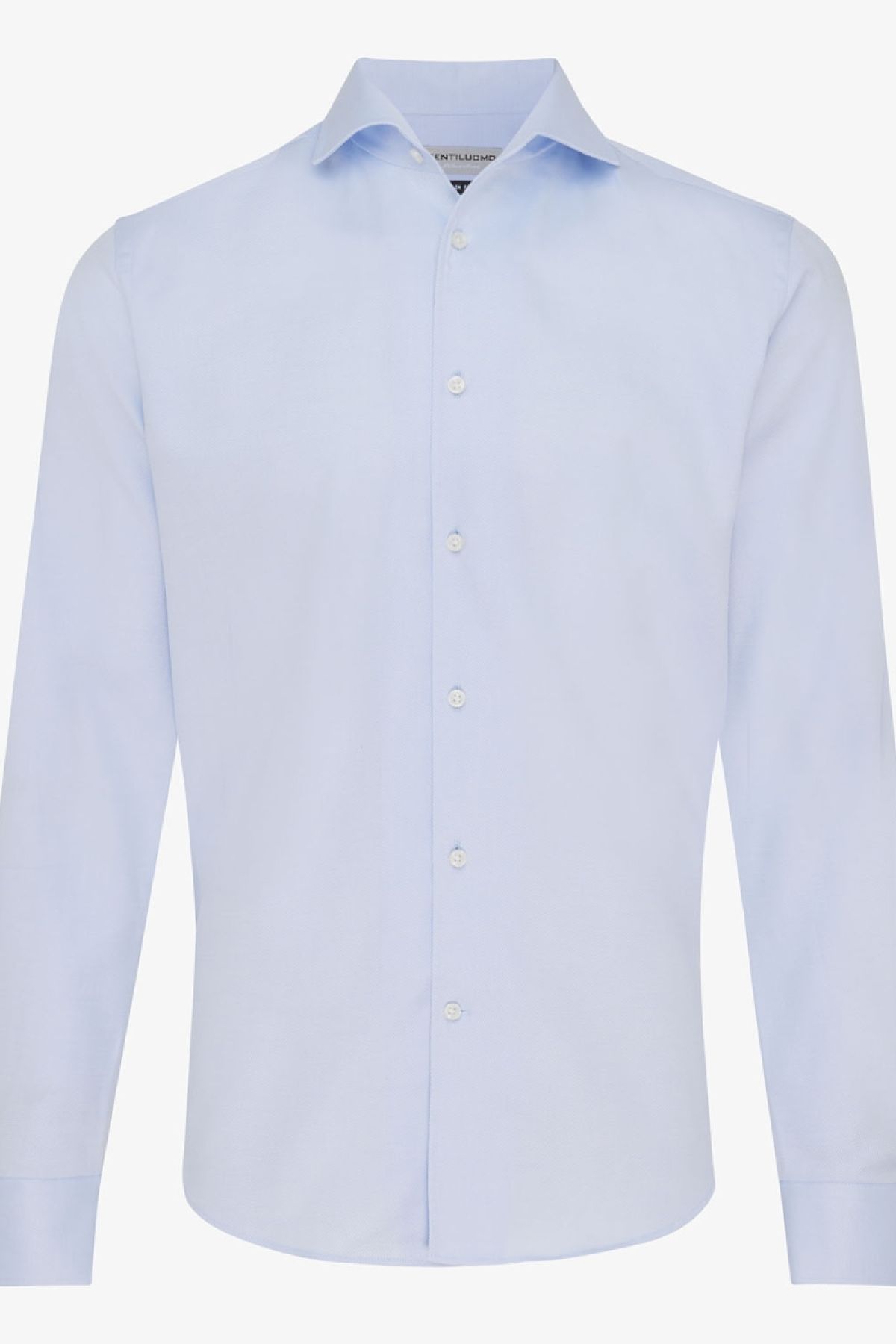 Travel overhemd one-piece collar lichtblauw