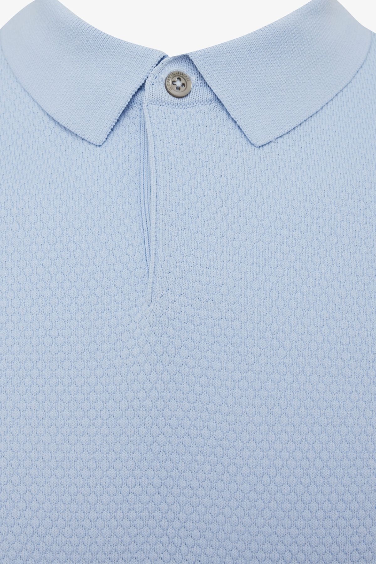 Cool dry polo structuur lichtblauw