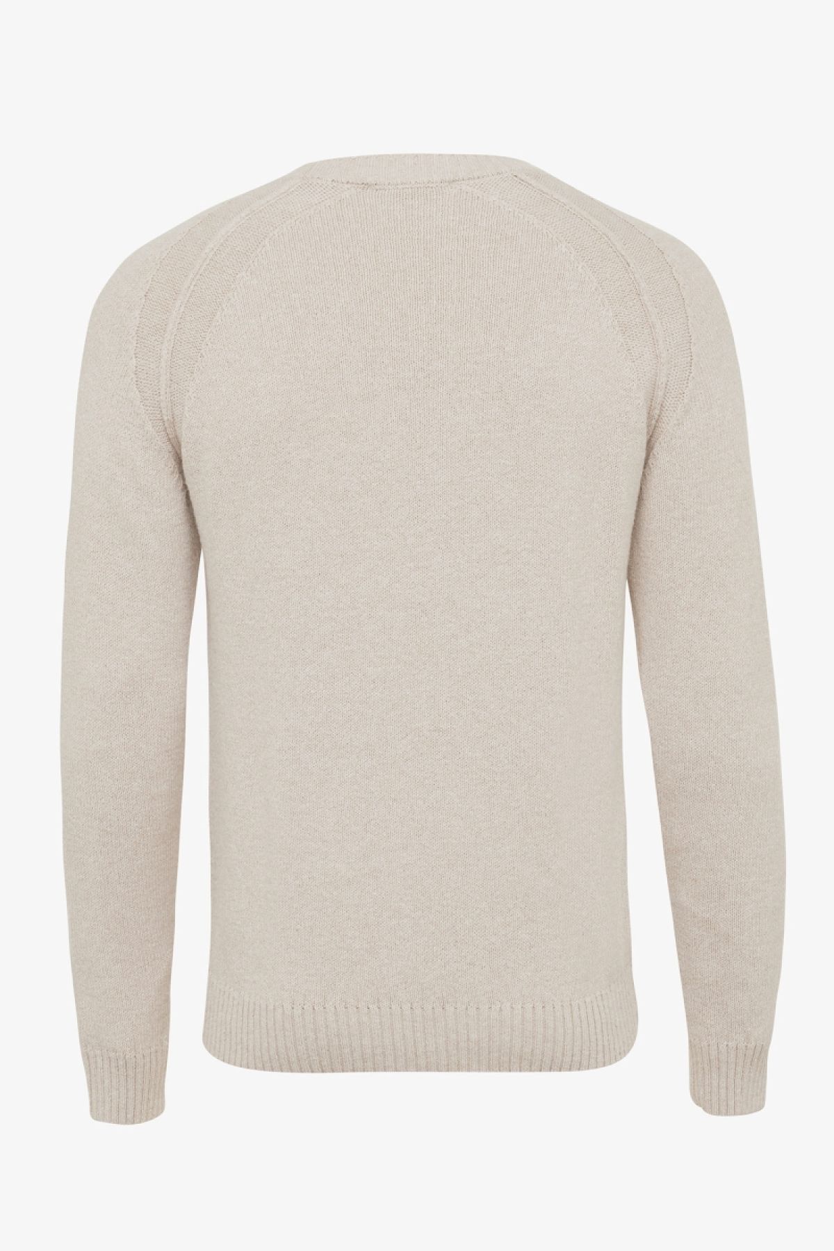 Beige trui ronde hals