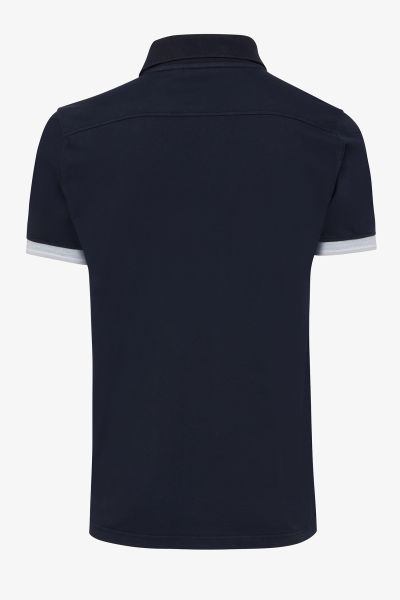 Pique polo donkerblauw