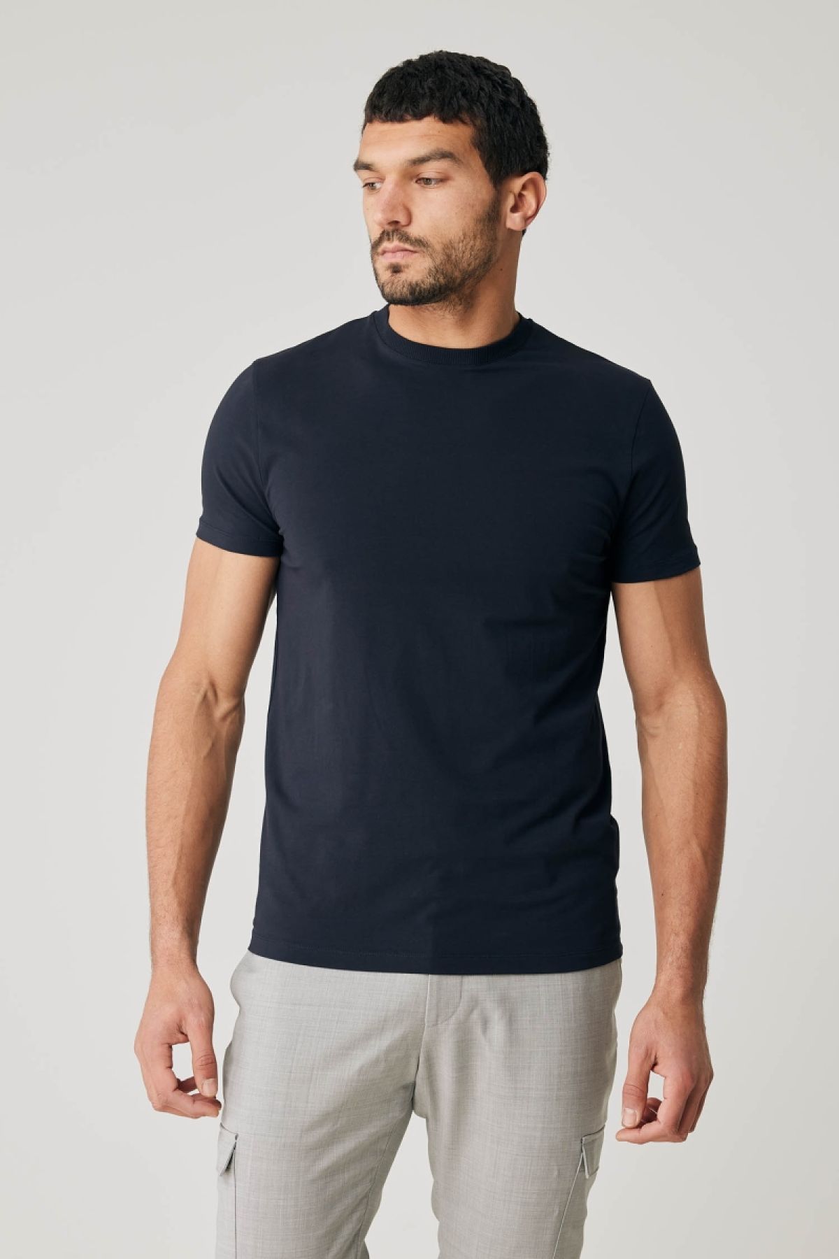 Ice cotton t-shirt donkerblauw