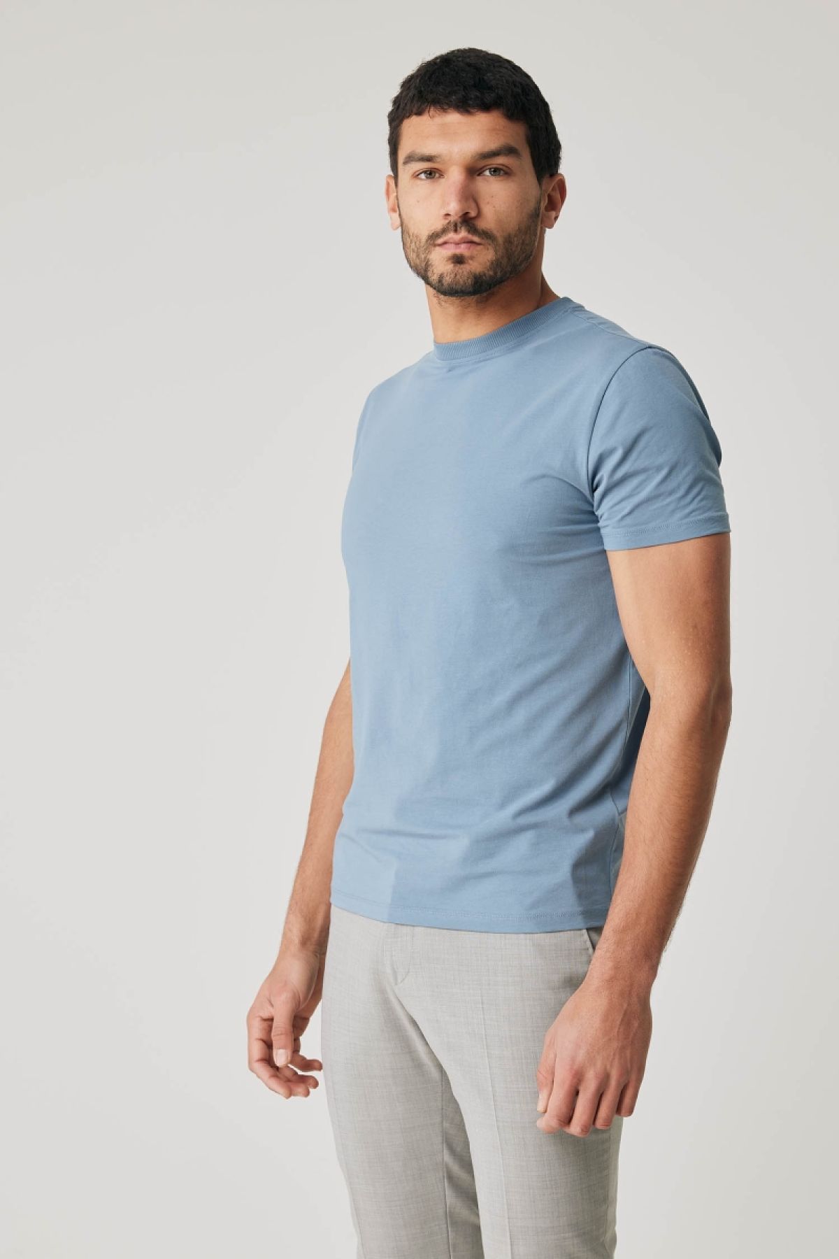 Ice cotton t-shirt blauw