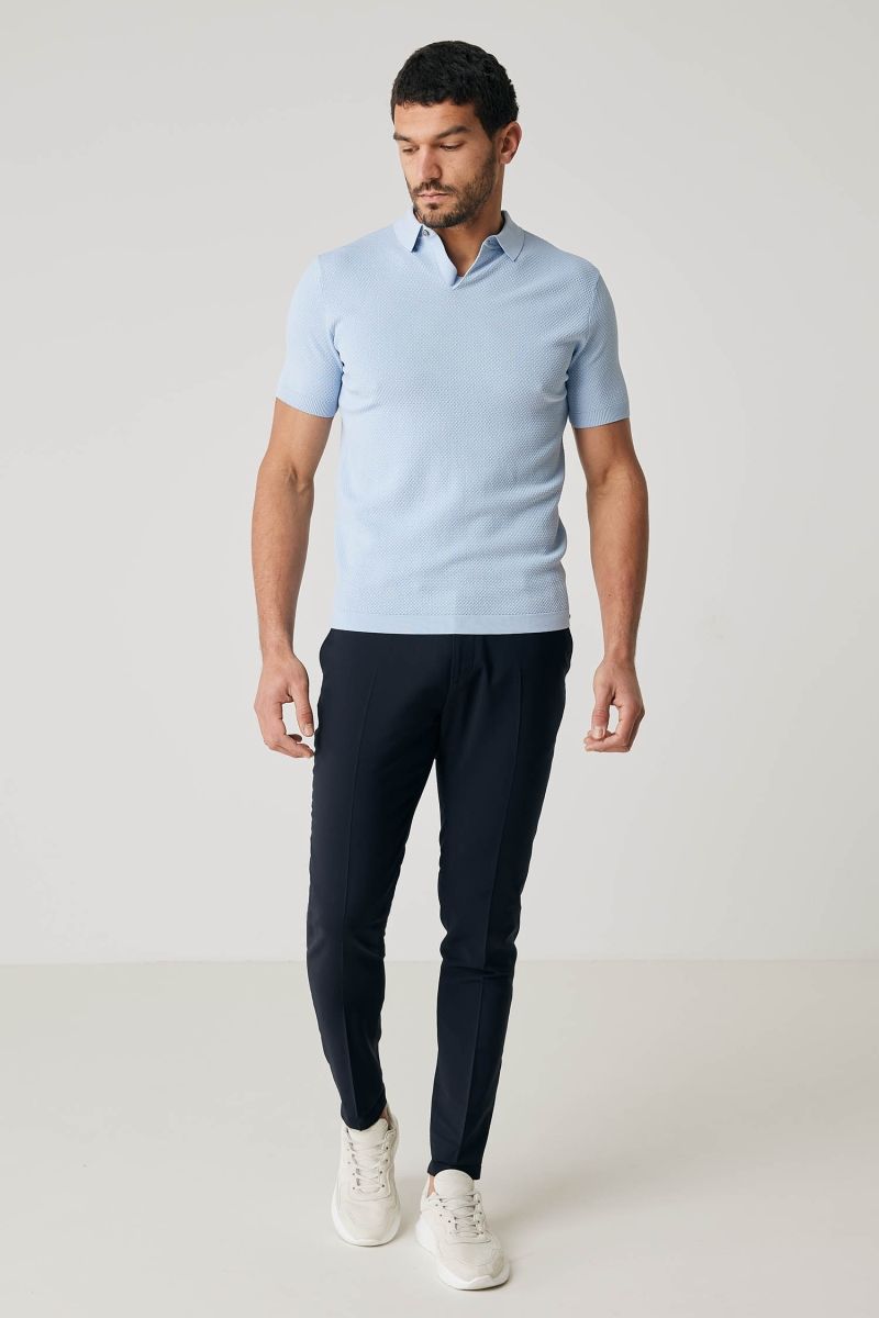 Cool dry polo structuur beige