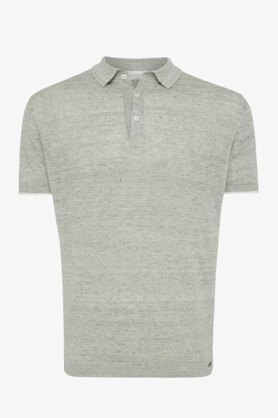 Linnen polo groen