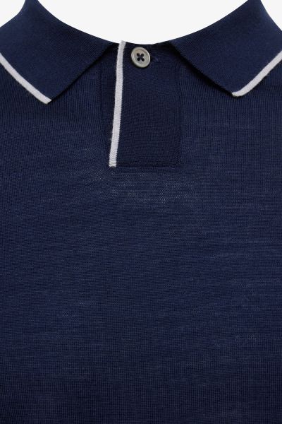 Gold polo 1 knoop donkerblauw