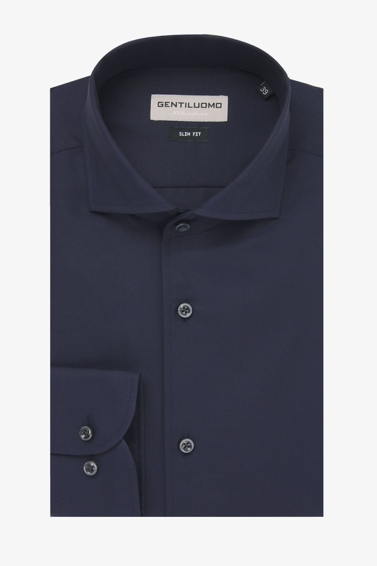 Overhemd veneto slim fit donkerblauw