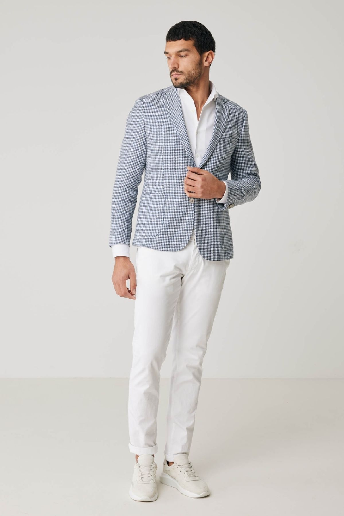 Katoen stretch chino beige
