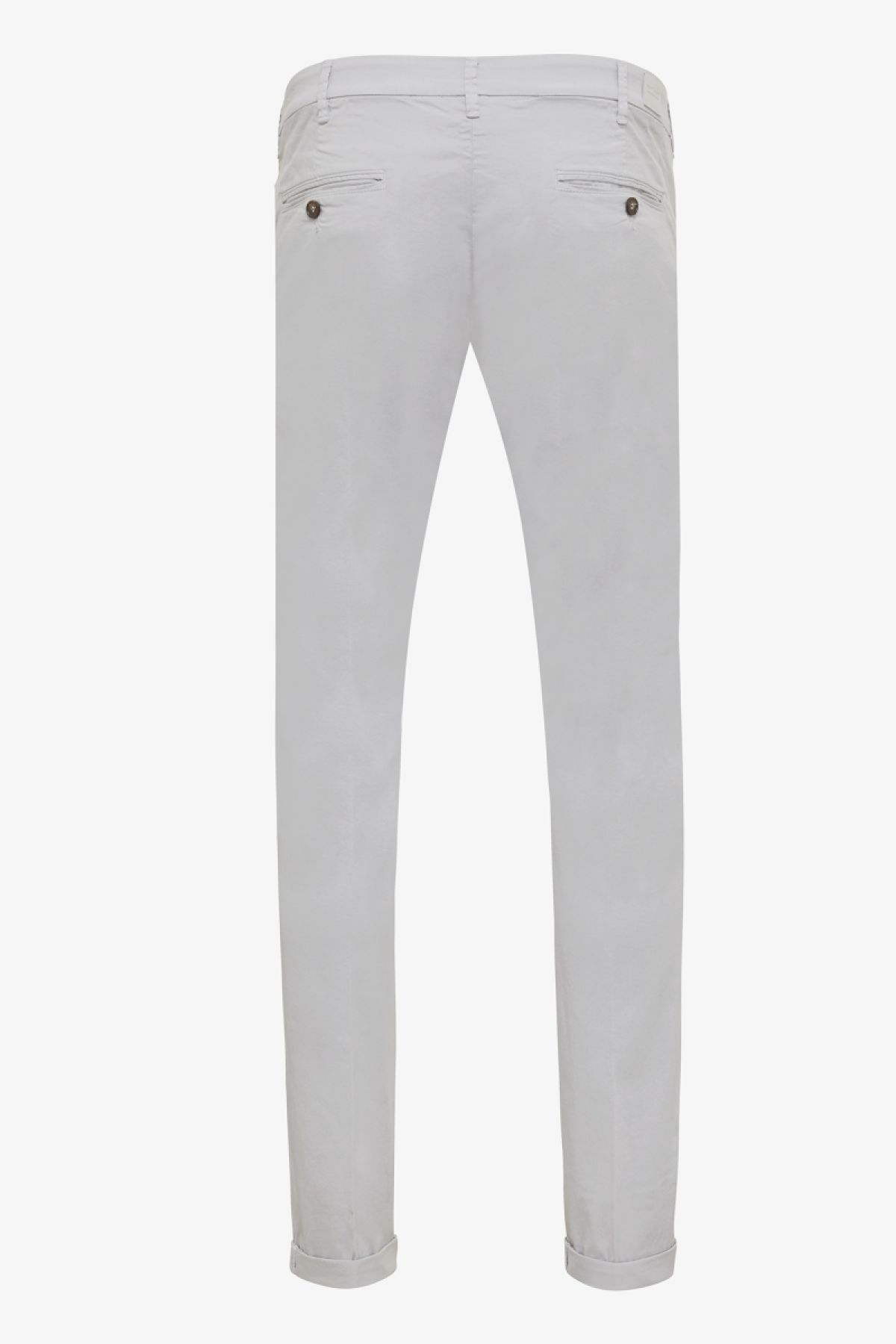 Katoen stretch chino grijs