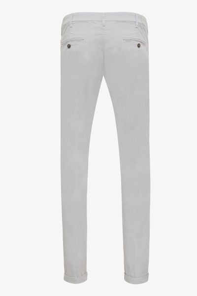 Katoen stretch chino grijs