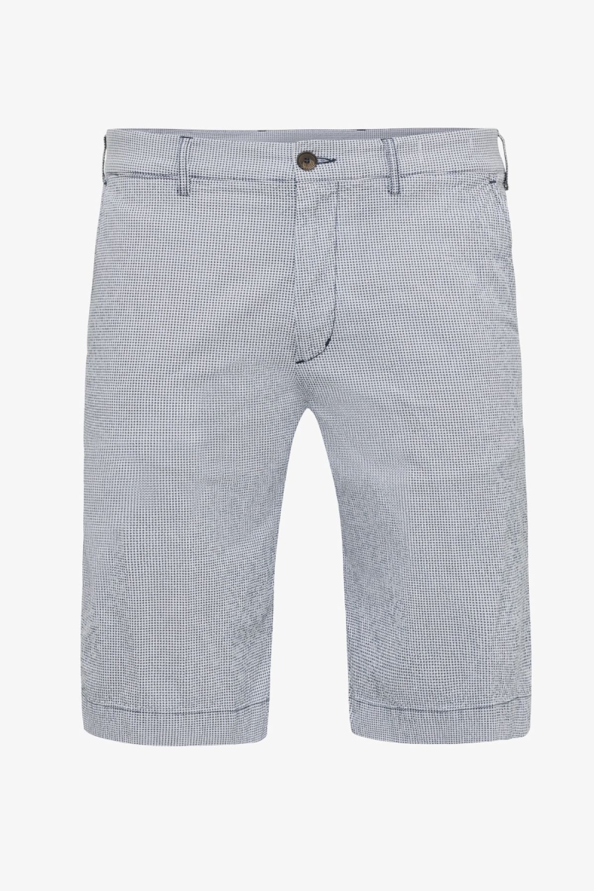 Shorts seersucker blauw