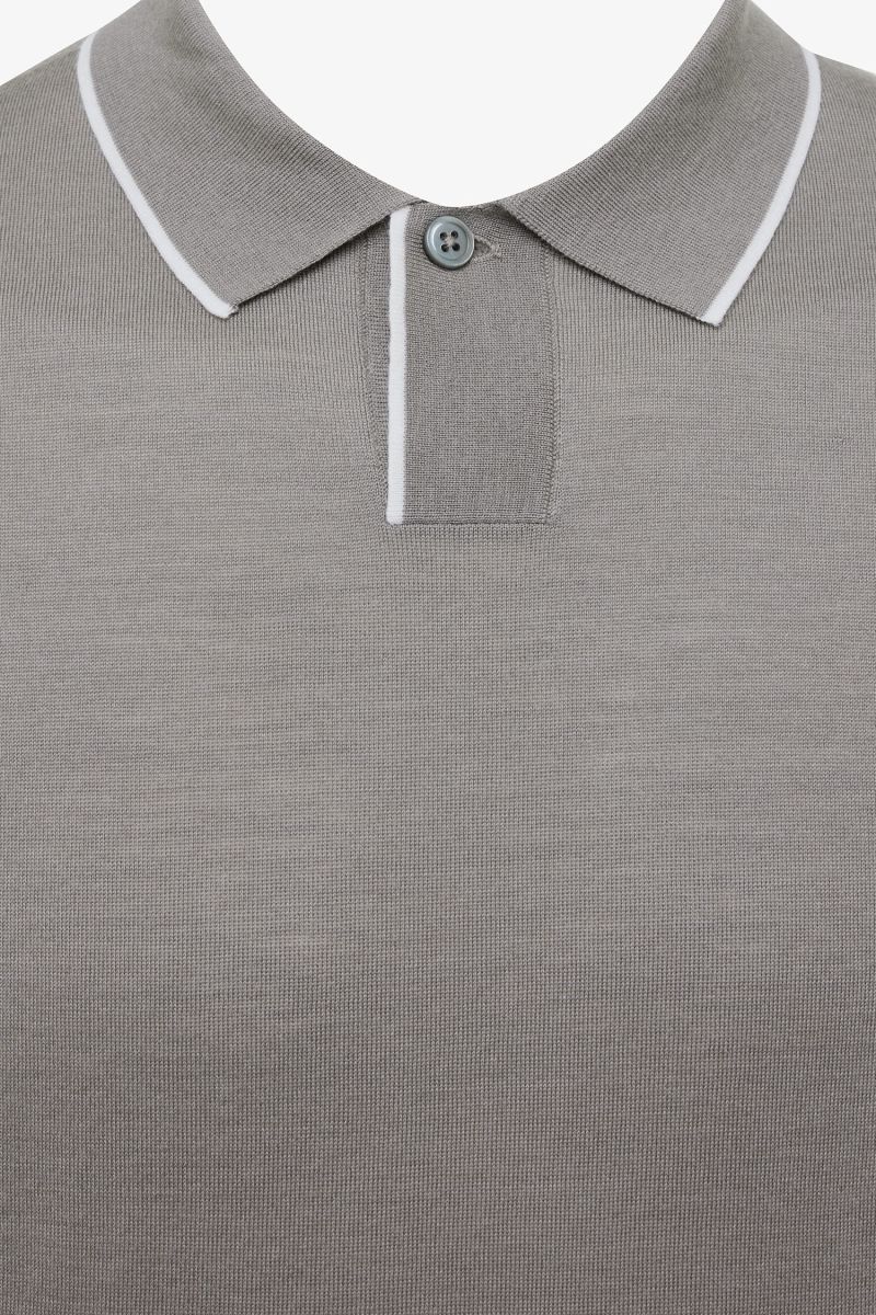 Gold polo 1 knoop taupe