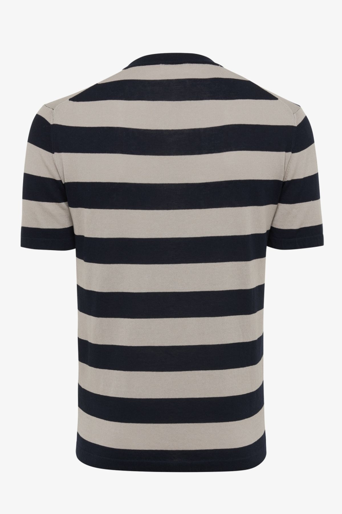 Gestreept T-shirt blauw/beige