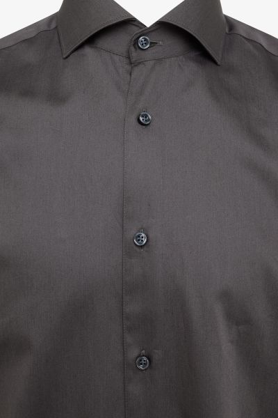 Overhemd slim-fit bruin