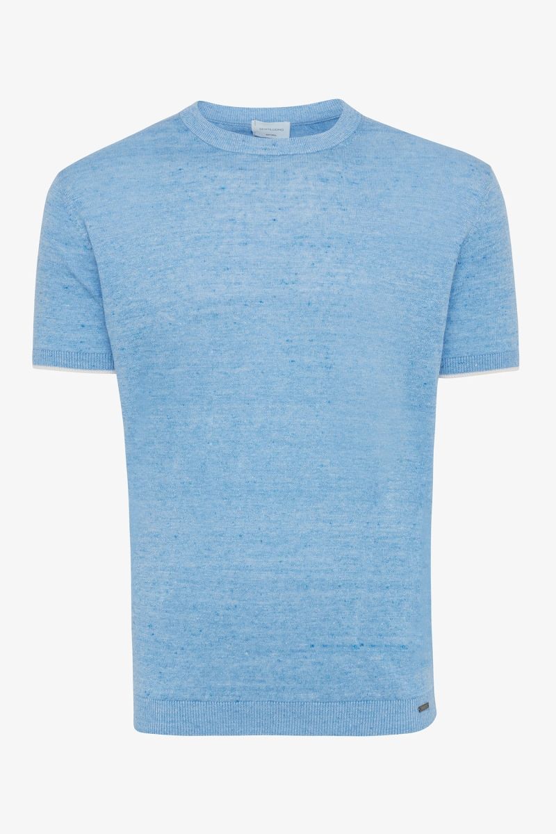 Linnen T-shirt lichtblauw