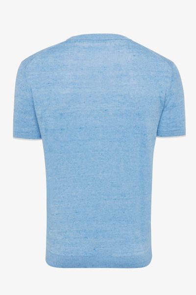 Linnen T-shirt lichtblauw