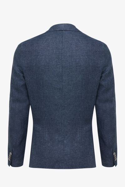 Linnen colbert donkerblauw
