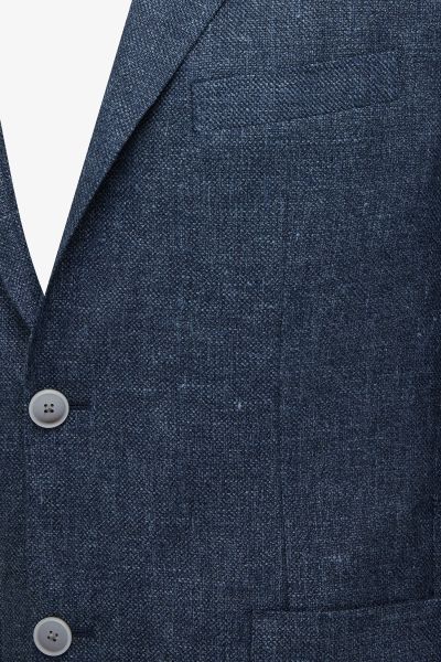 Linnen colbert donkerblauw
