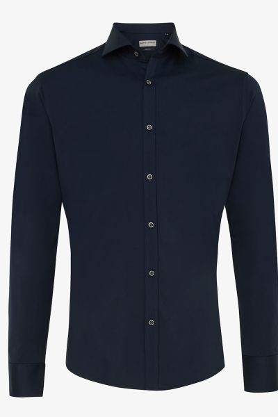 Donkerblauw overhemd dynamic stretch
