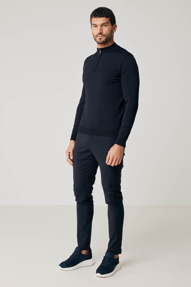 Donkerblauwe cool dry turtle zip