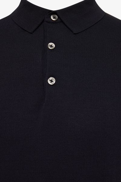 Donkerblauwe cool dry polo