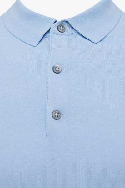 Lichtblauwe cool dry polo