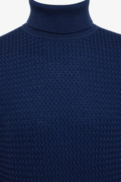 Blauwe merino coltrui structuur