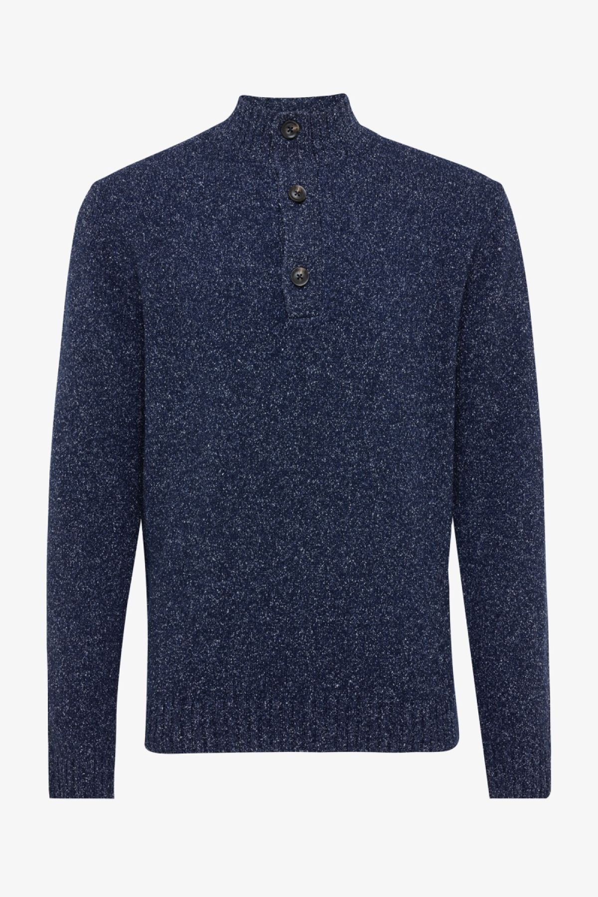 Blauwe wol zijde button turtle