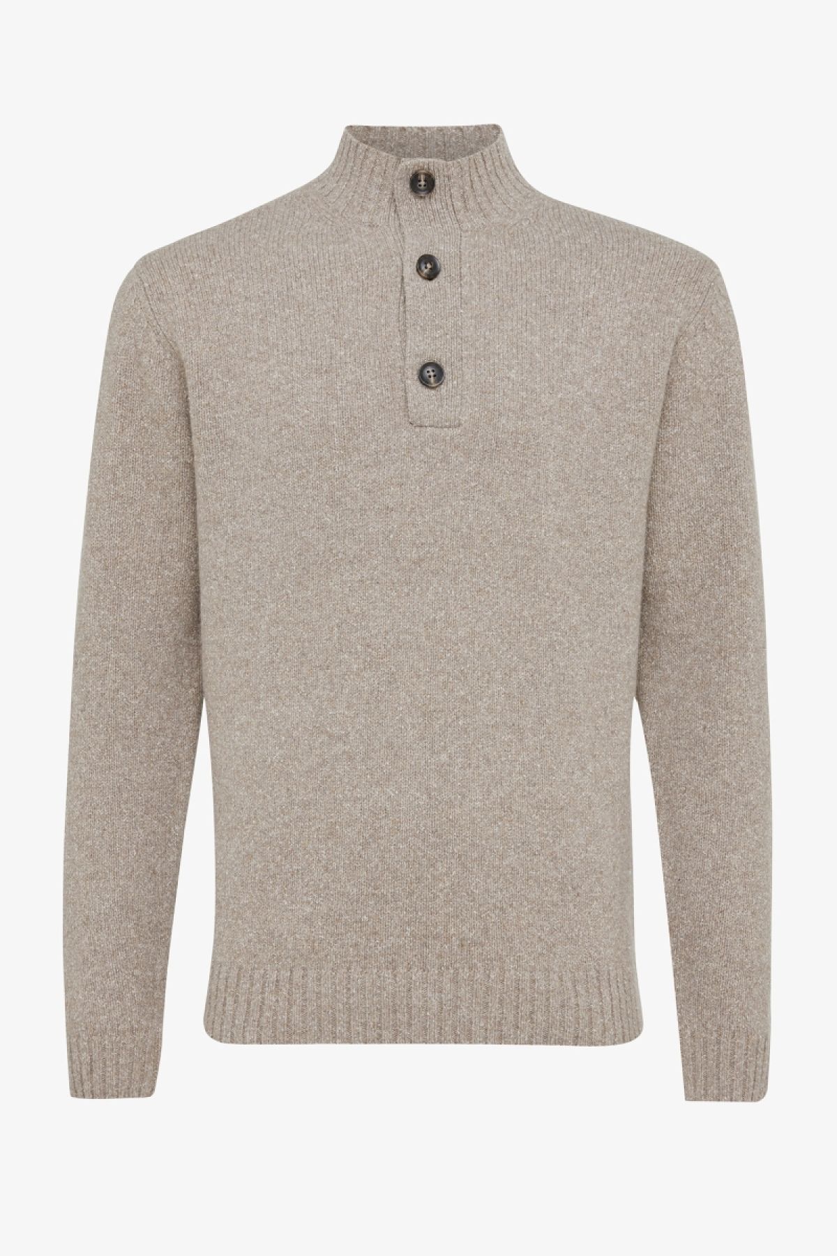 Camel wol zijde button turtle