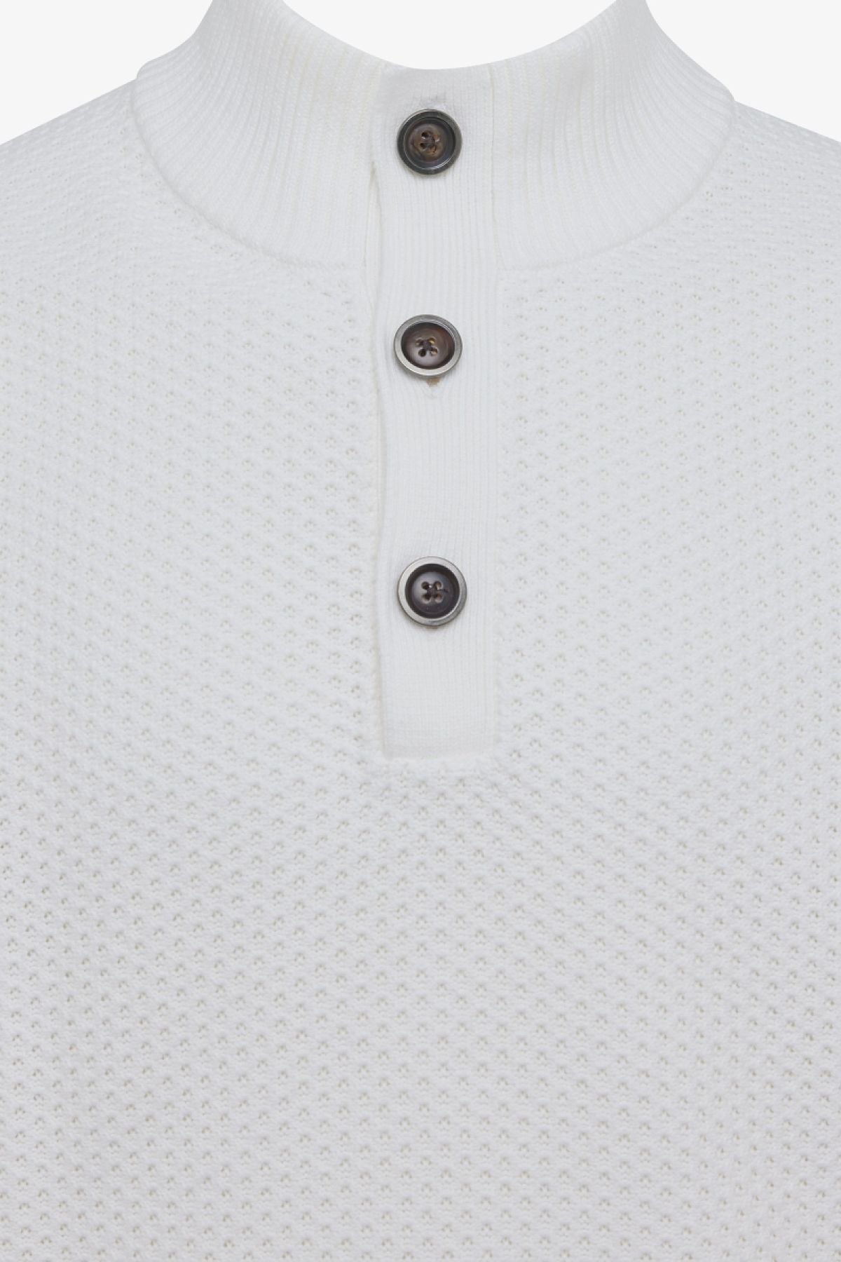Witte turtle button katoen