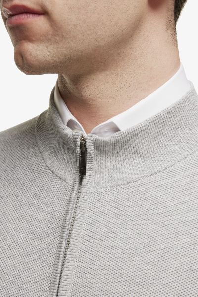 Vest Met Structuur Lichtgrijs