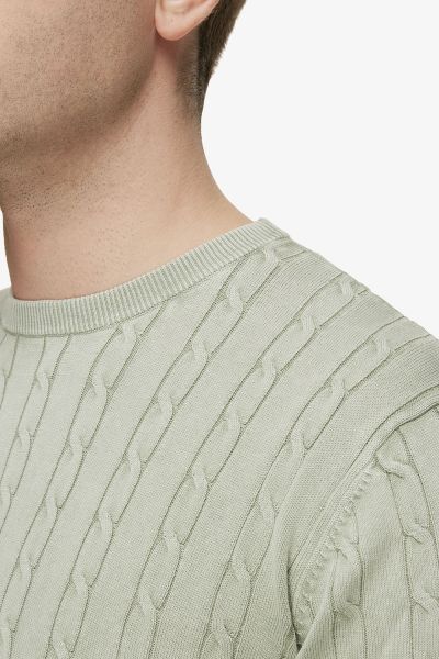 Kabel Trui Mintgroen