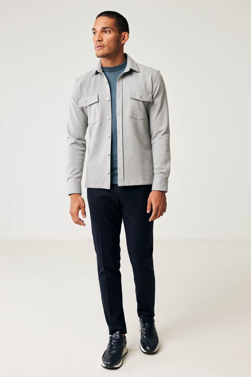 Lichtgrijs Gold overshirt veratti