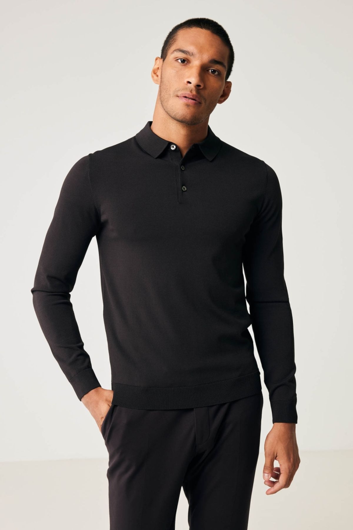 Donkerbruine cool dry polo