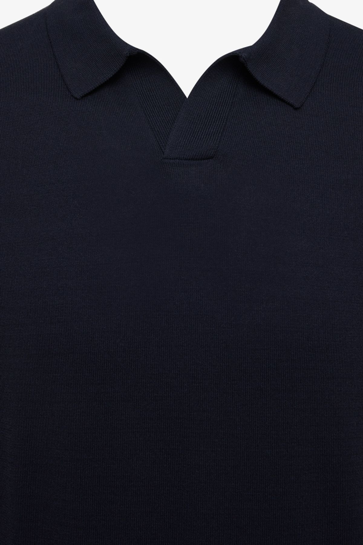 Donkerblauwe cool dry no button polo