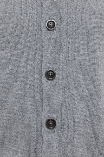Grijze wol cashmere cardigan
